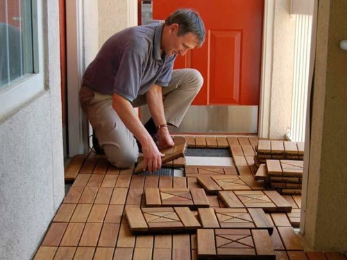 Wooden tiles balcony design ideas guide