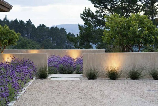 beautiful concrete garden wall design ideas lighting