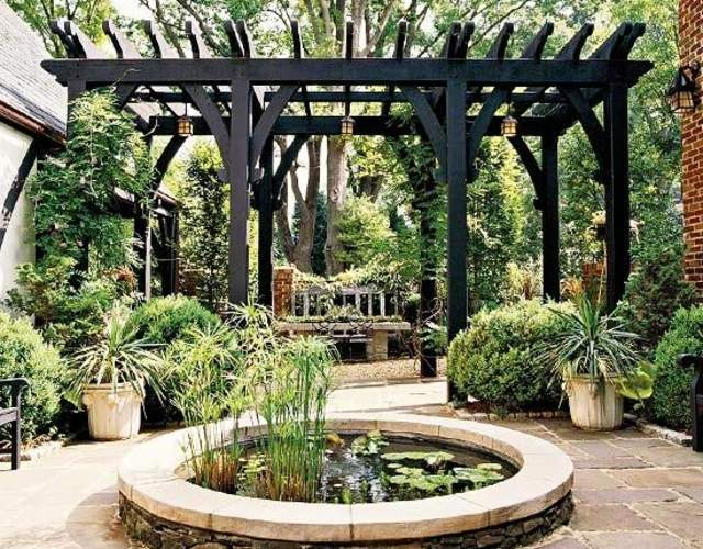 black-wooden-pergola