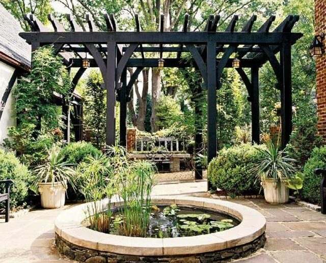 black-wooden-pergola