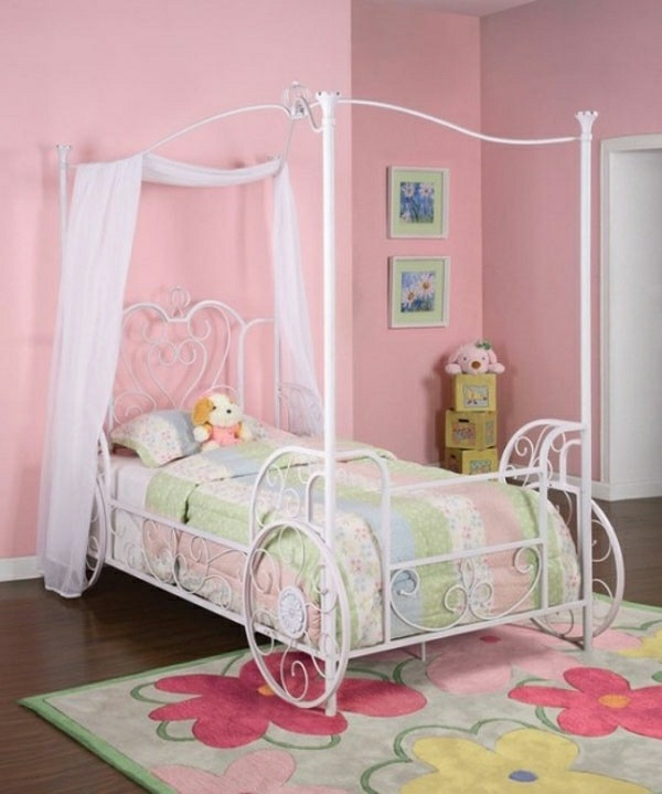 cozy girls bedroom canopy bed 