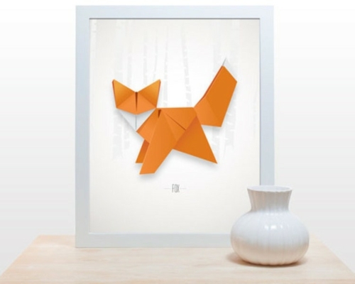 creative nursery room wall origami animal