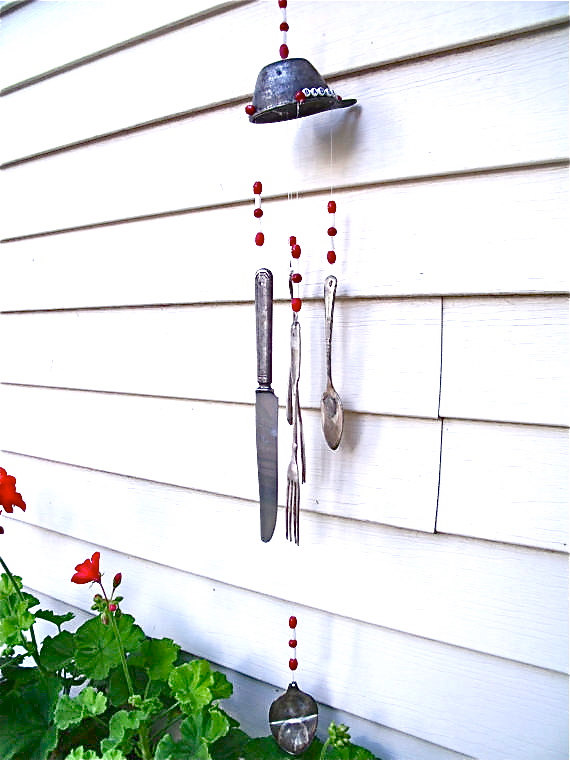 creative upcycling ideas wind chimes cutlery sound