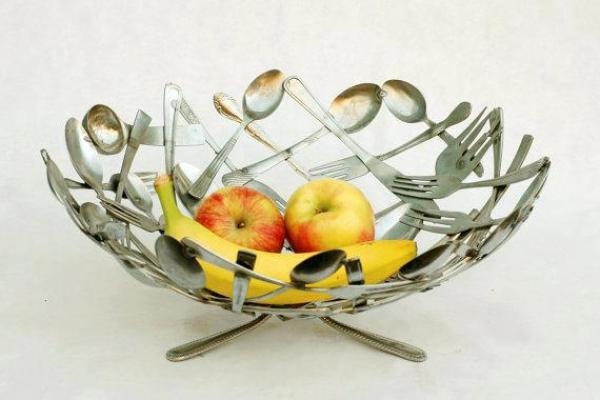 cool cutlery upcycling fruit bowl