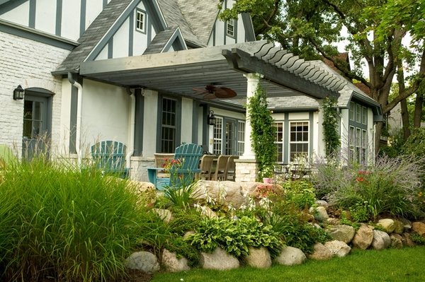 front-yard-design-ideas-stones-perennials-veranda-wooden-pergola