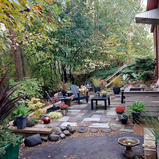 garden design ideas low set patio area
