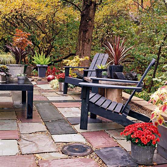 garden design ideas patio flooring design chairs