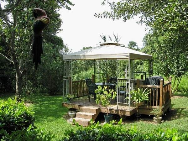 garden design wooden deck outdoor furniture ideas