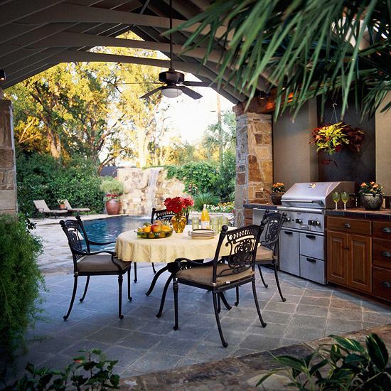 garden outdoor kitchen
