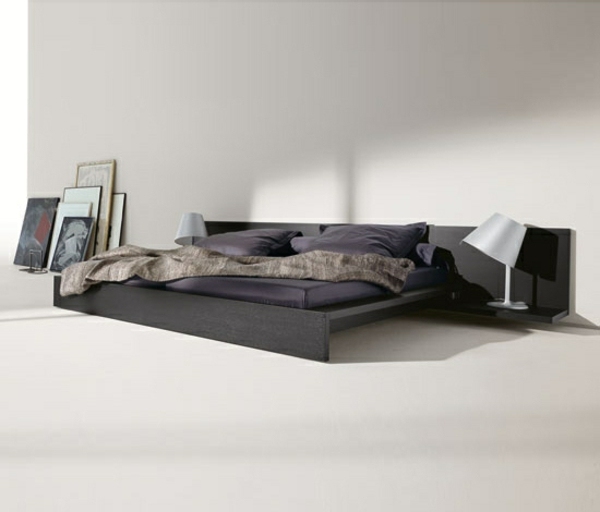 gray large double bed