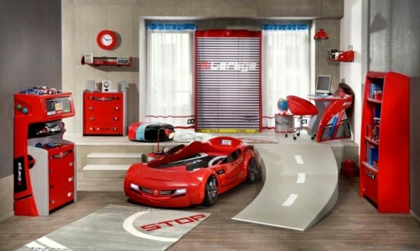 kids room boy sports car