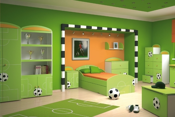  Boys Room green football theme