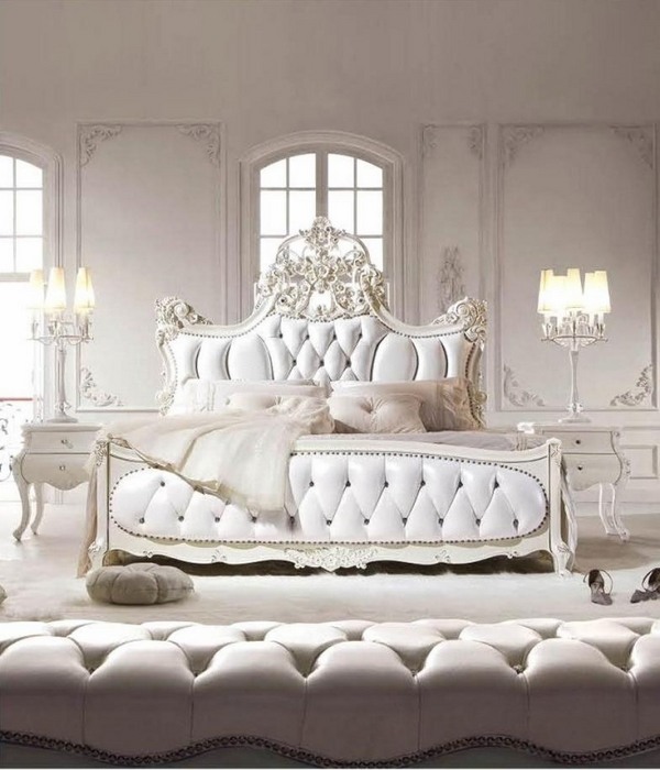 luxury white upholstery ornaments