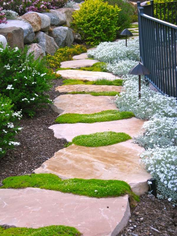 marble blocks creative ideas for garden path design