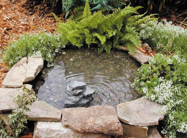 Diy Idea For A Mini Garden Pond With, How To Make A Miniature Garden Pond
