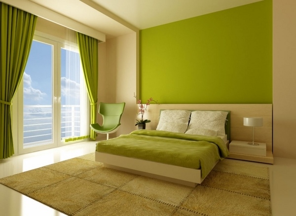 minimalist bedroom interior design ideas lime green square carpet