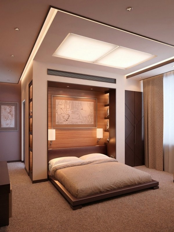 interior beige ceiling light installed