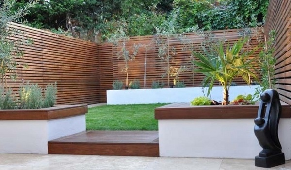 modern wooden fence privacy protection