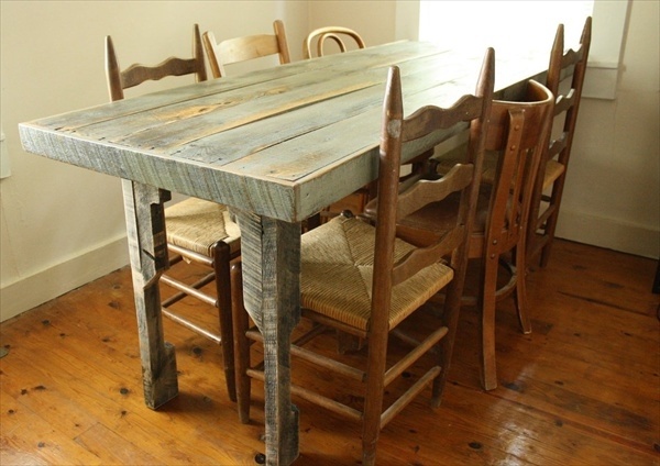 pallet dining table DIY pallet wood 