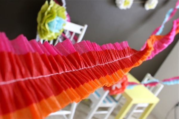 party decoration idea DIY paper garlands