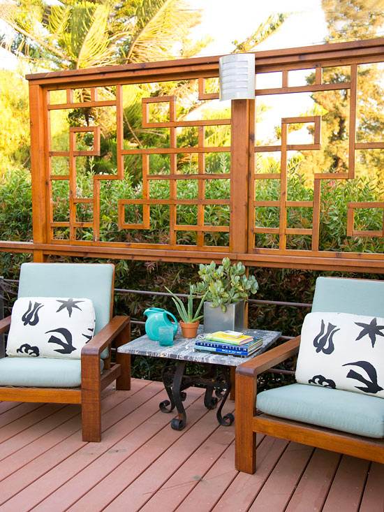 patio garden furniture wooden lattice