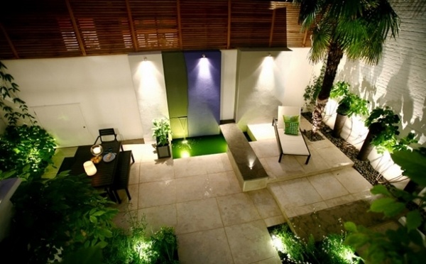 patio design ideas courtyard different areas ground light