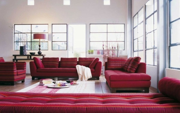 pink red furniture 