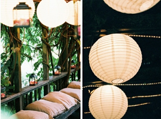 romantic lantern DIY ideas balcony decoration