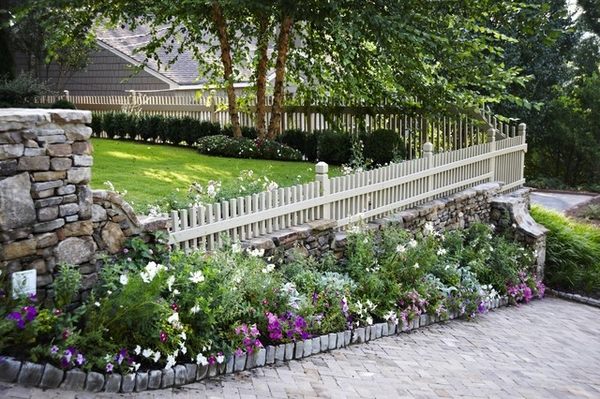 sloping garden design ideas fence