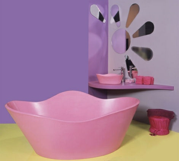 space saving bathtub pink children