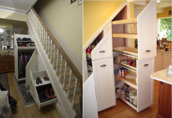 storage ideas under the stairs vertical drawers