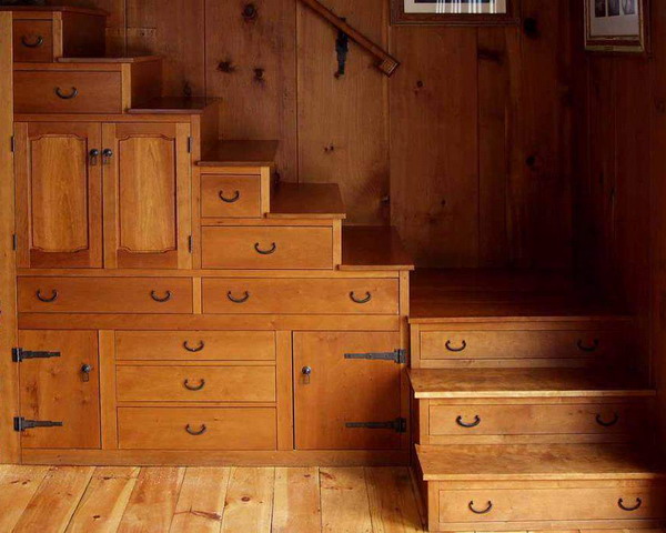 wooden drawers floor