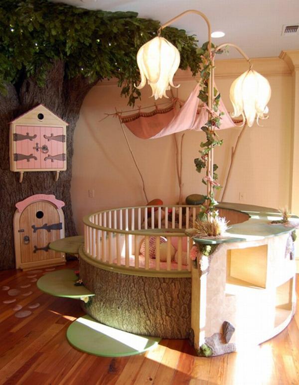 unique nursery room ideas creative tree fairies flowers lampshade