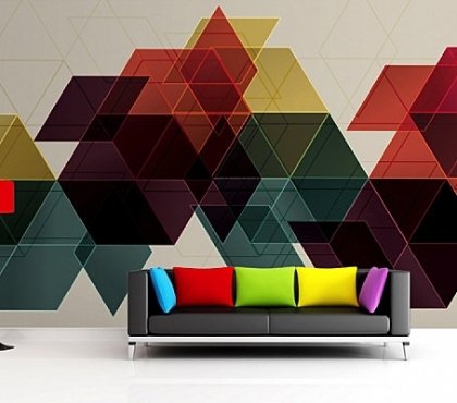 wall-painting-ideas-colourful-geometric-wall-mural-contemporary-home-decor
