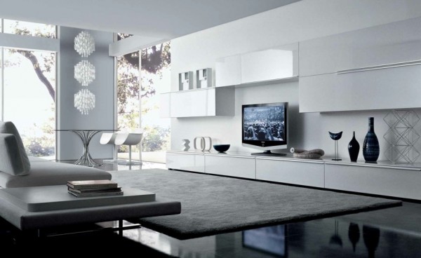 white living room ideas white living wall