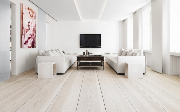 white room wooden flooring