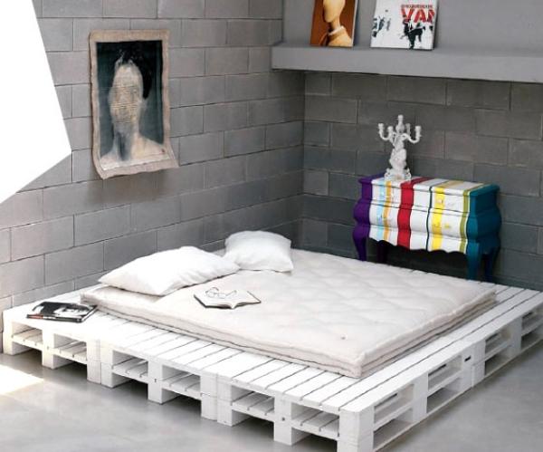 wooden pallets furniture ideas white wooden bed