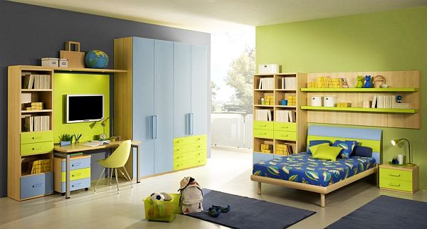 yellow green teen room ideas