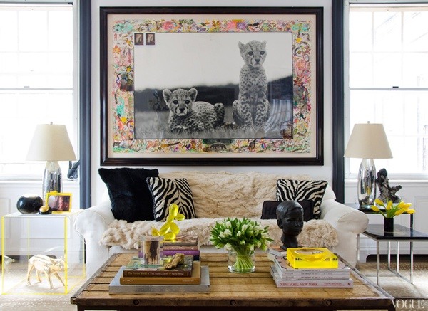 African photo focal point artwork living room