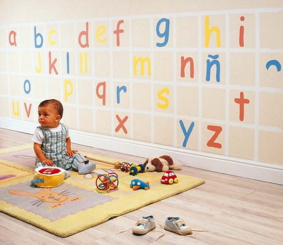 Baby room design wall decorating letters