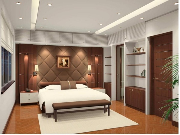 Bedroom decoration panels wood look 