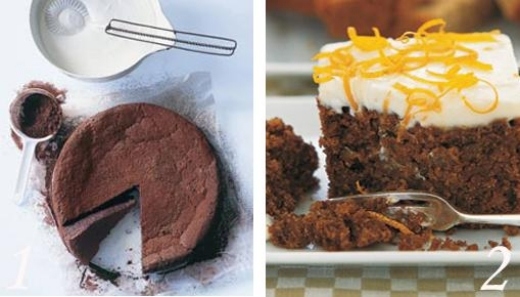 Chocolate cake and carrot cake juicy recipes for cake