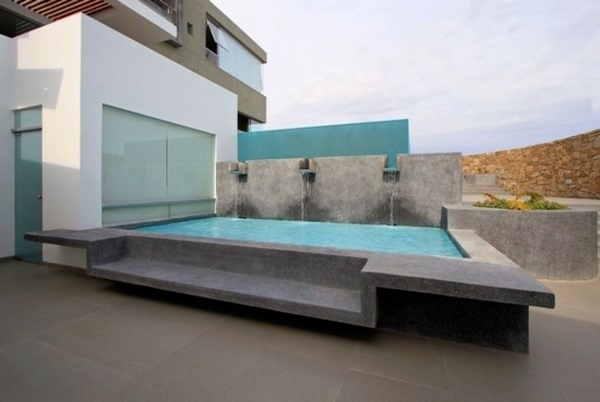 Concrete swimming pools minimalist design