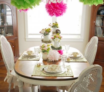 Crafts-ideas-spring-dining-room-decoration