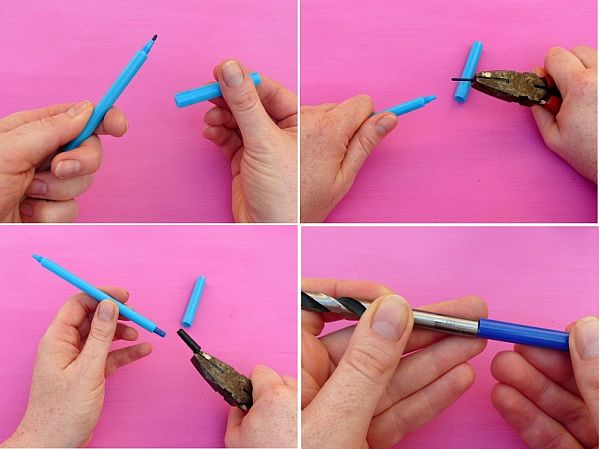 DIY colorful clock colored pencils tutorial