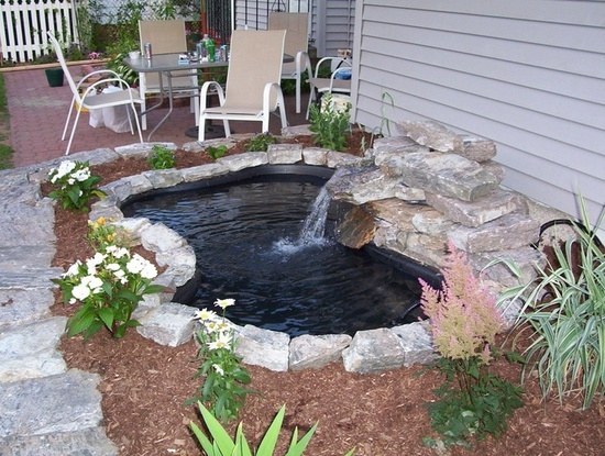 DIY garden pond 7 steps small waterfall water drainage