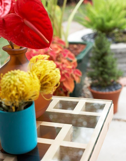 DIY table flower pots modern garden design