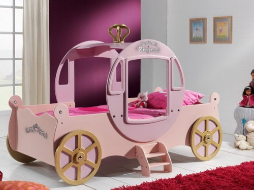 Dream room girls carriage bed pink
