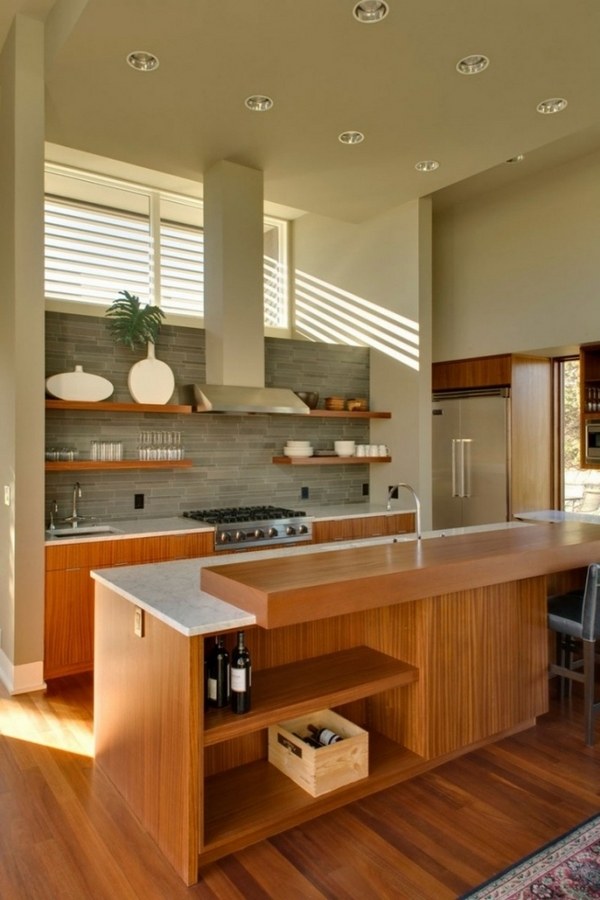 Interior design ideas kitchen cabinets wooden fronts cook island