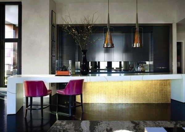 Interior design ideas luxury design golden black cabinet fronts